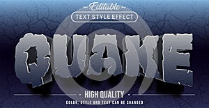 Editable text style effect - Quake theme style photo