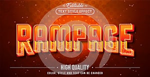 Editable text style effect - Rampage text style theme