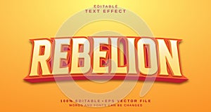 Editable text style effect - Rebelion text style theme photo