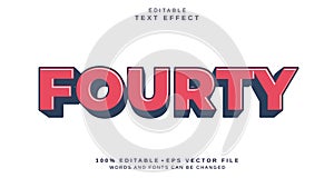 Editable text style effect - Red bold text style theme