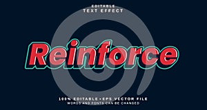 Editable text style effect - Reinforce text style theme