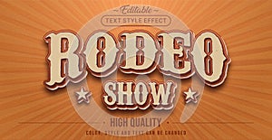 Editable text style effect - Retro Rodeo Show text style theme
