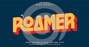 Editable text style effect - Roamer text style theme
