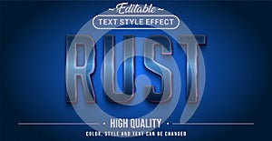 Editable text style effect - Rust theme style