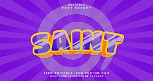 Editable text style effect - Saint text style theme