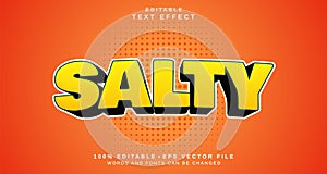 Editable text style effect - Salty text style theme