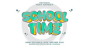 Editable text style effect - School Time text style theme