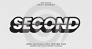 Editable text style effect - Second text style theme