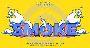 Editable text style effect - Smoke text style theme