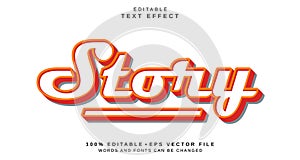 Editable text style effect - Story text style theme