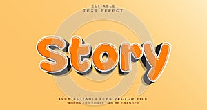 Editable text style effect - Story text style theme