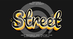 Editable text style effect - Street text style theme