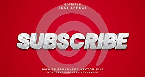 Editable text style effect - Subscribe text style theme