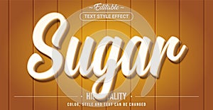 Editable text style effect - Sugar theme style