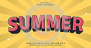 Editable text style effect - Summer text style theme