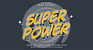 Editable text style effect - Super Power text style theme