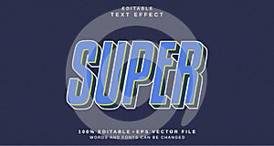 Editable text style effect - Super text style theme