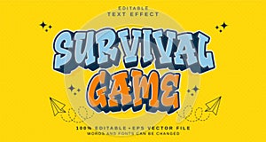 Editable text style effect - Survival Game text style theme