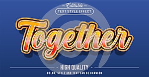 Editable text style effect - Together text style theme