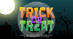 Editable text style effect - Trick or Treat text style theme