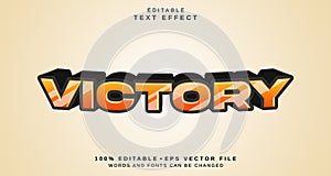 Editable text style effect - Victory text style theme