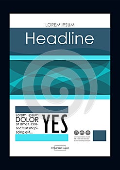 Editable Vector. A4 Business Book Cover Layout Design Template f