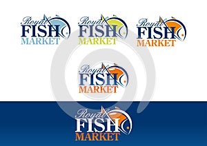 Editable Vector design for fish market logo