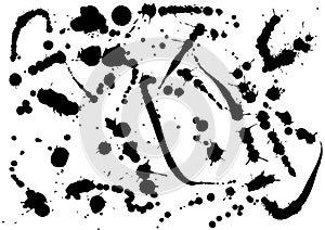 Editable vector ink splashes