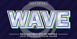 Editable wave text style effect - text style Concept