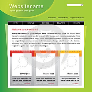 Editable web site template