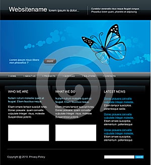 Editable web site template