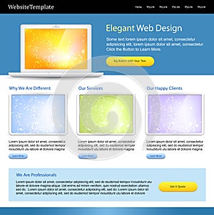 Editable web site template