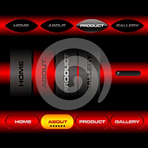 Editable website vector buttons