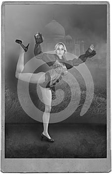 Vintage Circus Clown Performer Photograph photo