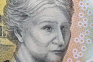 Edith Cowan a closeup portrait from Australian money