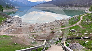 Edith Lake along Maligne Road in Jasper National Park in Canada