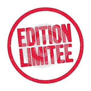 Edition limitee red ink stamp