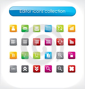 Editor icons collection. Vector
