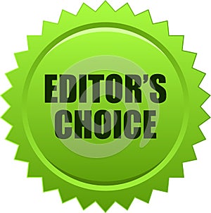Editor`s choice seal stamp green