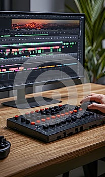 Video Editing Workspace with Control Surface
