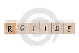 Editor Written Backwards With Wooden Blocks.