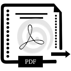 Editorial - Adobe PDF icon vector logo