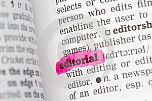 Editorial Dictionary Definition