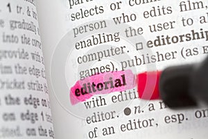 Editorial Dictionary Definition