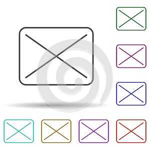 Editorial, image multi color icon. Simple thin line, outline vector of editorial design icons for ui and ux, website or mobile