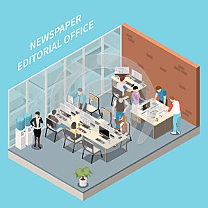 Editorial Office Illustration
