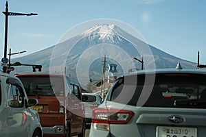 YAMANASHI, JAPAN, OCT. 26Th, 2020. Editorial photo of the Mount Fuji In Yamanashi.