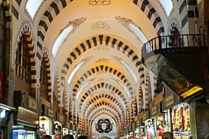 Roof of spice bazaar, in Istanbul, Turkey.  Also known as Egyptian Bazaar. Ancient bazaar, trademark of Istanbul.