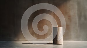 Editorial Style Photograph Of Candle Holder In Simple Brutalist Environment