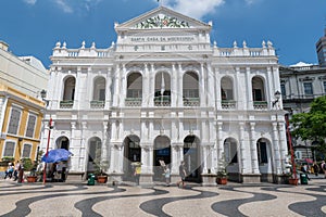 Santo Casa De Misericordia Leal senado macau architecture multi-storey historic building colorful day people